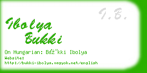 ibolya bukki business card